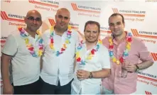  ??  ?? Staff from Air and Sea Operations in the Sales Department: Kenneth Ciantar, Alexander Muscat, Stephen Cassar, Matthew Vella