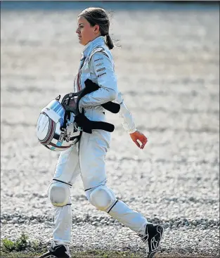  ?? Picture: SUPPLIED ?? THE WILL IS THERE: Williams Formula One test driver Susie Wolff’s still in the pit-stop