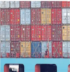  ?? FOTO: REUTERS ?? Container im Hafen von Antwerpen