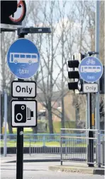  ??  ?? >
Drivers face a £60 fine if they use a bus lane – or £30 if paid within two weeks