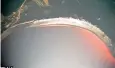  ?? ?? Video footage from a submersibl­e drone shows damage to the pipe in the Baltic Sea