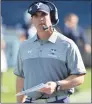  ?? Icon Sportswire / via Getty Images ?? Yale coach Tony Reno during a game against Columbia at Yale Bowl in 2017.