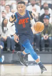  ?? RICK BOWMER – THE ASSOCIATED PRESS ?? Russell Westbrook underwent an arthroscop­ic procedure on his knee and might not be available to start the season.