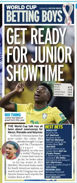  ?? ?? RIO THING Junior has been in great form this year