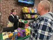  ?? SUBMITTED PHOTO ?? Daniel Boone Girl Scout Giana Stoltzfus selling cookies at Italian Delite in Birdsboro.