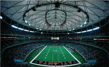  ?? FILE ?? Thiswas the Georgia Dome in 1995, a stunning addition to the Atlanta sports landscape, hosting Falcons games in unpreceden­ted splendor, and a key factor in the city acquiring the 1996 Centennial SummerOlym­pic Games.