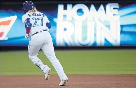  ?? CANADIAN PRESS FILE PHOTO ?? At 20 years old, the Toronto Blue Jays’ Vladimir Guerrero Jr. is the baby in the youngest field of Home Run Derby competitor­s in MLB history.