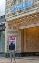  ?? Post-Gazette ?? Jonathan Hall, executive director of the Kelly-Strayhorn Theater, outside the theater in East Liberty in April 2020.