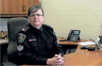  ?? KRIS DUBE/SPECIAL TO THE REVIEW ?? Staff Sgt. Kim McAllister has been at the helm of the Niagara Regional Police Service's District 5 in Fort Erie since last November.