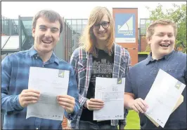  ??  ?? Students at Bosworth Academy achieved an excellent set of A level results