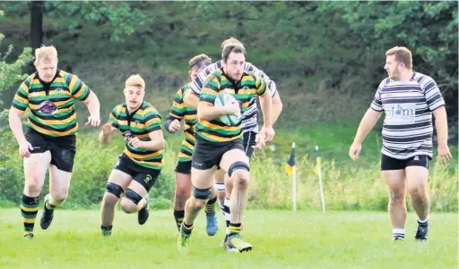  ?? Brian Howard ?? ●●Action from Littleboro­ugh’s Lancashire Plate victory against Wigan at the weekend