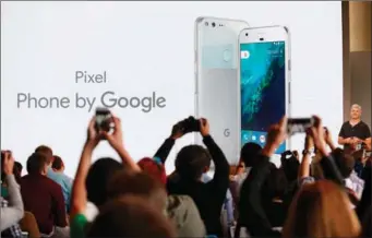  ?? BECK DIEFENBACH / REUTERS ?? Rick Osterloh, SVP Hardware at Google, introduces the Pixel Phone by Google during the presentati­on of new Google hardware in San Francisco on Tuesday.