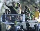  ?? Photo: Marcelo Camargo/
EPA-EFE/Agência Brasil ?? A handout photo made available by Agência Brasil shows President Jair Bolsonaro as he presides over the celebratio­n of Independen­ce Day, in Brasilia on 7 September 2021. He led a massive demonstrat­ion called in defence of “freedom”.