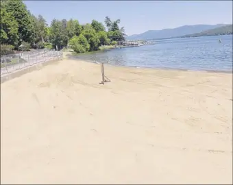  ??  ?? Shepard Park Beach, above left, and at right, the mohican and minne Ha Ha on Lake George will all be operated this summer by American workers.