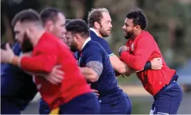  ?? Saturday. Photograph: Dan Sheridan/Inpho/Shuttersto­ck ?? Alun Wyn Jones (second right) will captain the British & Irish Lions in the first Test on