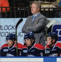  ?? STEVEN FRANK, SAGINAW SPIRIT ?? Former Kitchener Rangers coach Troy Smith has returned to the bench in the OHL after about a year away from hockey.