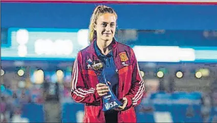  ?? FOTO: EFE ?? La segunda capitana del Barça, Alexia Putellas, fue elegida como la mejor jugadora del torneo disputado por España en Estados Unidos