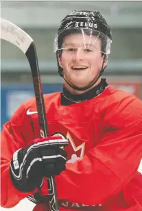  ?? RYAN REMIORZ/THE CANADIAN PRESS ?? The Russians will try to knock Rimouski Oceanic star Alexis Lafreniere off his game when they meet Team Canada on Saturday at the world juniors in the Czech Republic.