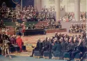  ??  ?? Le 5 mai 1789, Louis XVI ouvre les États généraux à Versailles. Peinture d’Auguste Couder (17891873).