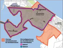  ??  ?? Arataki School enrolment option zones