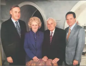  ?? Submitted photo ?? DIAMOND BANK: The Bainum family, from left, Dr. Tim Bainum, CEO/chairman of Diamond Bank, the late Evea and Irvin Bainum, and the late Dr. Duke Bainum.