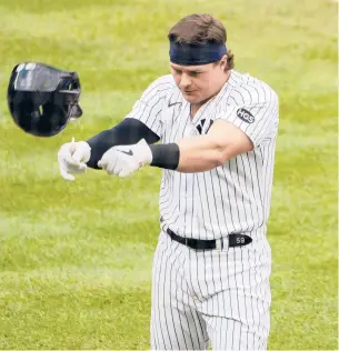  ??  ?? Corey Sipkin | AP
Luke Voit is confident the Yankees can handle the pressure of postseason play without much difficulty.