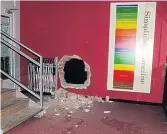  ?? PA ?? The scene of the robbery at Durham’s Oriental Museum after thieves cut through a wall and stole objects worth £2m in 2012