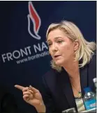  ??  ?? Marine Le Pen veut changer le nom et l’identité du parti frontiste.