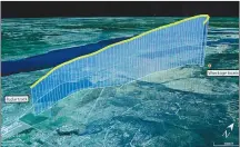  ?? Canadian Press photo ?? A TSB (Transporta­tion Safety Board) flight radar map for an investigat­ion report for the 2016 Citation jet crash near Kelowna, B.C. that killed four, including former Alberta premier Jim Prentice, is seen in Calgary on Thursday.