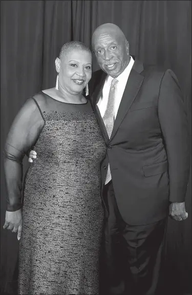  ?? File photo ?? Brinda Jackson, here with husband David Switzer, was inducted into the Arkansas Women’s Hall of Fame this year.