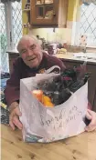  ??  ?? Lunch Club member, Bill Bewley with his hamper