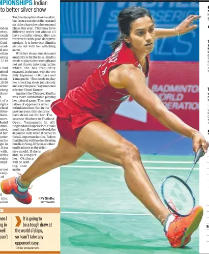  ?? GETTY IMAGES ?? PV Sindhu