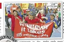  ?? Hiking New York’s minimum wage to $15 an hour for fast-food workers got more than 16,000 notes of support during public comment period.
EPA ??