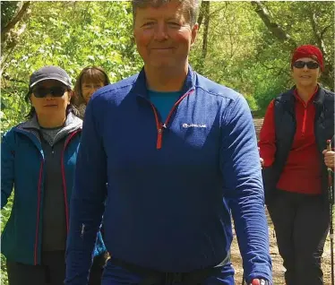  ?? ?? BACK ON HIS FEET: Nordic walking instructor Paul has not looked back since taking Tumeric+