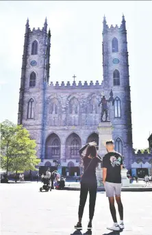  ??  ?? Notre-dame Basilica is the most famous landmark in Old Montreal.