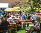  ??  ?? Ideales Wetter für das große Museumsfes­t: Schätzungs­weise 2000 Besucher kamen am Sonntag nach Oberschöne­nfeld.