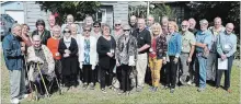  ?? SPECIAL TO THE EXAMINER ?? A special reunion was held on September 8 for former students of the Old Havelock School. Nearly all remaining classmates from the 1956-57 school years gathered at their former one room school house for a unique photo, over six decades after their last school photo together.