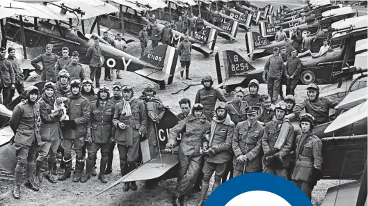  ??  ?? Magnificen­t men: No1 Squadron RAF near Ypres on July 3, 1918