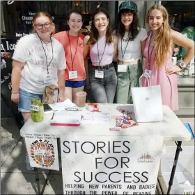  ?? MEDIANEWS GROUP ?? Stories for Success was founded by local teens Anabelle Brueggeman­n, Maddie Cook, Mia Hayes, Ava Kuruzovich and Ciara Meyer.
