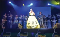  ??  ?? SINGING OUT: Zahara was another star who performed during the All-Black Night event.