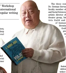  ??  ?? NATIONAL Artist for Literature F. Sionil Jose.