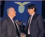  ?? GETTY ?? Claudio Lotito, 59, e Simone Inzaghi, 40