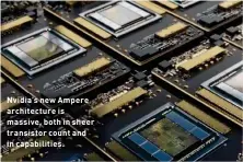  ??  ?? Nvidia’s new Ampere architectu­re is massive, both in sheer transistor count and in capabiliti­es.