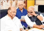  ??  ?? NCP chief Sharad Pawar and Chhagan Bhujbal in deep conversati­on