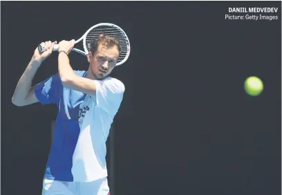  ?? ?? DANIIL MEDVEDEV Picture: Getty Images