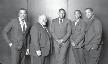  ??  ?? (From left) Actors Hornsby, Henderson, Williamson, Adepo and Washington attend a screening of ‘Fences’ at the National Museum of African American History and Culture in Washington, DC, on Dec 6. — WP-Bloomberg photo