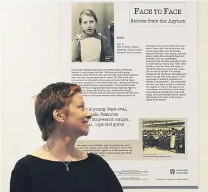  ?? Pictures: Mhairi Edwards. ?? Curator Morag Allan Campbell beside one of the displays and, right, Robert, one of the patients who features in the exhibition.