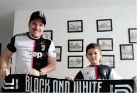  ?? CORTESÍA ?? Andrés Baldí y su hijo Jorge Julián son manudos y van con la Juventus.