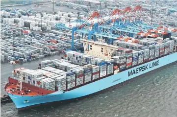  ??  ?? Maersk said this was part of the shipping line’s strategy to provide digitized services for customers and that it plans to launch more pilot programs on third party portals.