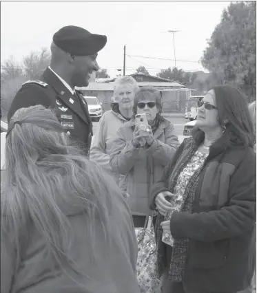  ?? (Photo by Bill Heidner) ?? Attended by over 150 people, Matthews’ speech was well-received at the ceremony. “In 1943, this was a bustling training center working on an important, sensitive mission for the war effort,” Matthews said in his remarks. “To me it sounds a little bit like the Yuma Test Center that I know today.”